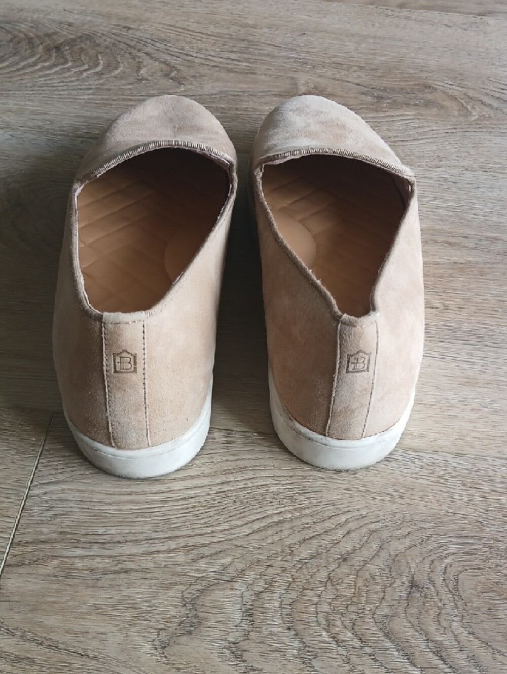 Birdies 9 Slip-On Loafer Mules in Light Taupe Tan Brown Leather Flats - Picture 4 of 6